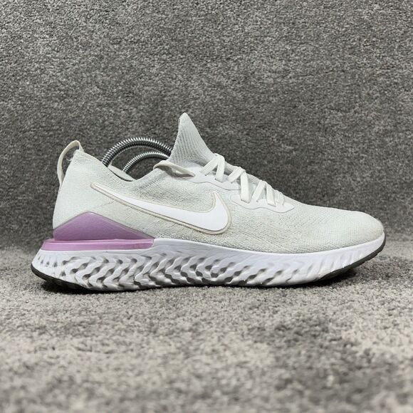 Nike Epic React Flyknit 2 BQ8927-101 Women's Sz 12 White Athletic Running Shoes - Picture 1 of 11
